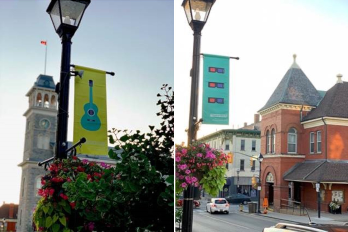 The banners will appear in downtowns in Kitchener, Cambridge and Waterloo.
