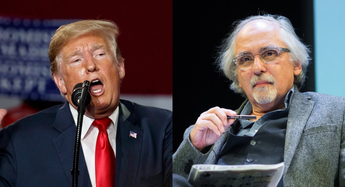 U.S. President Donald Trump (left) and 'Maus' creator Art Spiegelman (right). 