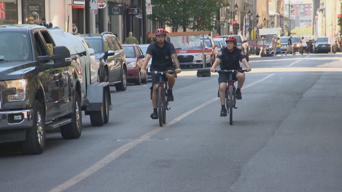 Montreal firefighters are now doing fire inspections by bike. Friday August 2, 2019.
