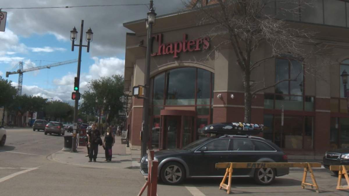 Chapters on 82 Avenue and 105 Street in Edmonton. 