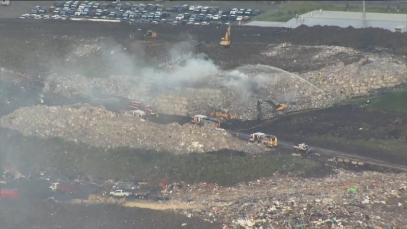 Calgary firefighters battle blaze at ECCO Recycling plant in Quarry Park - image