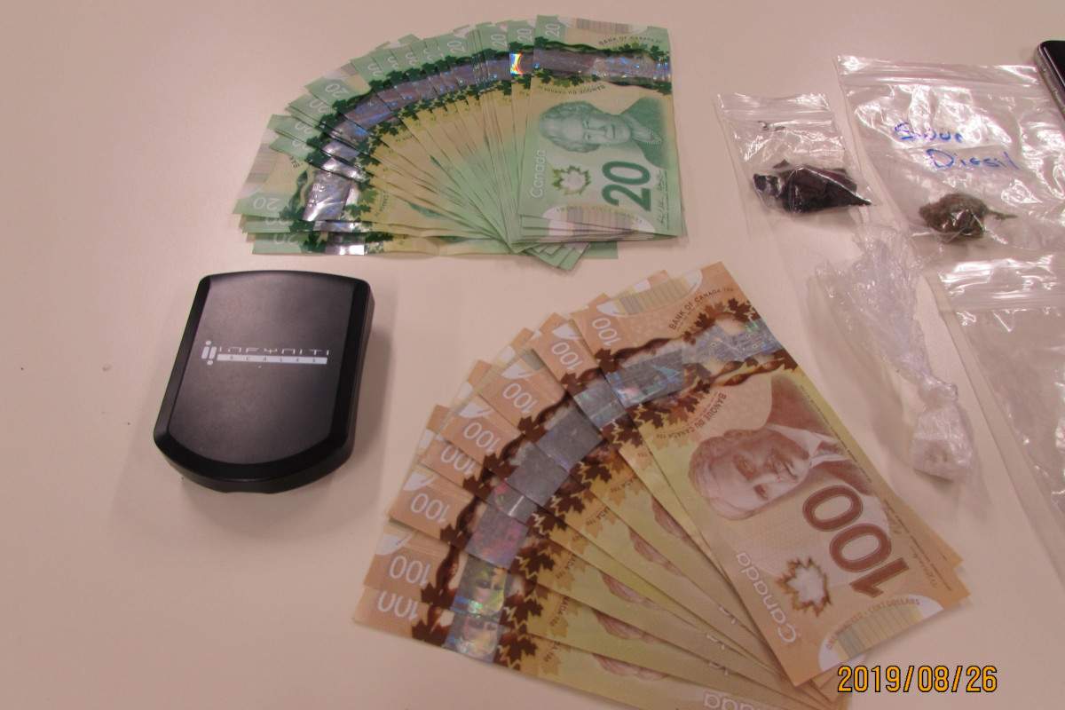Waterloo Regional Police tracked the man down a short time later and seized crack cocaine, marijuana and psilocybin as well as a large amount of cash.