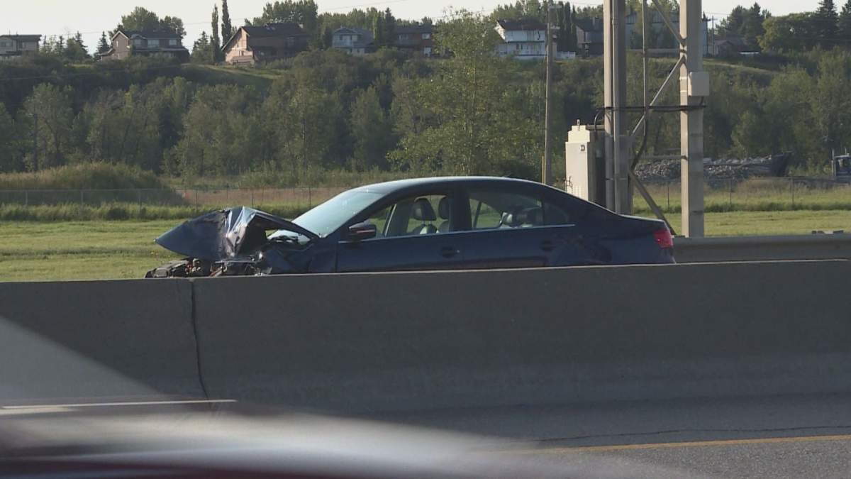 One man has been taken to hospital in life-threatening condition following the crash, which is now under investigation. 