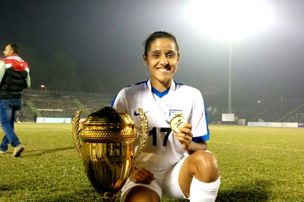 Indian soccer star Dalima Chhibber.