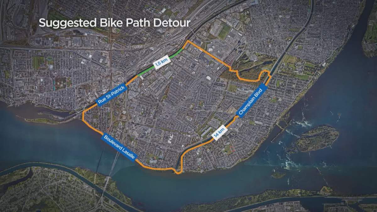 Parks Canada suggests 13.6-km detour for popular Lachine Canal bike ...