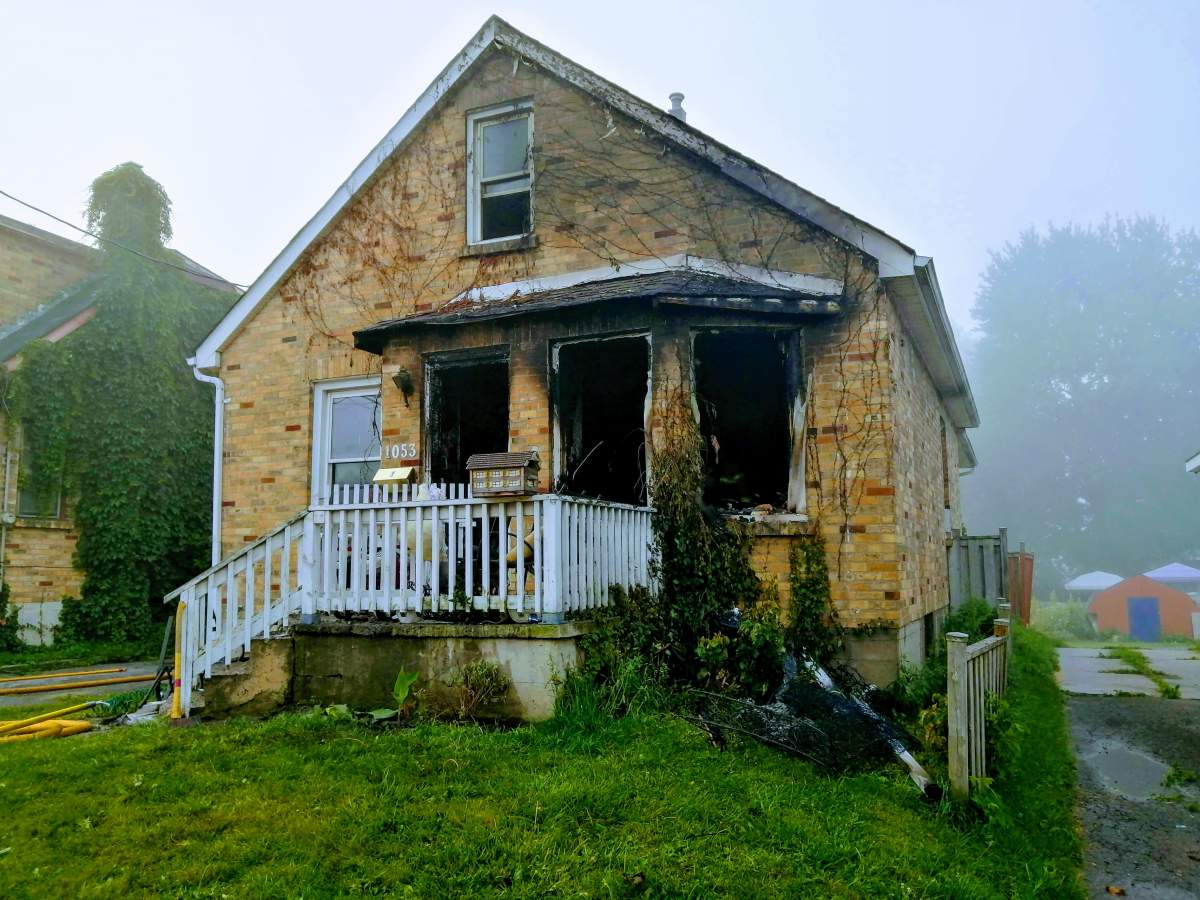 The aftermath of the Aug. 20, 2019 fire at 1053 Oxford St. E.