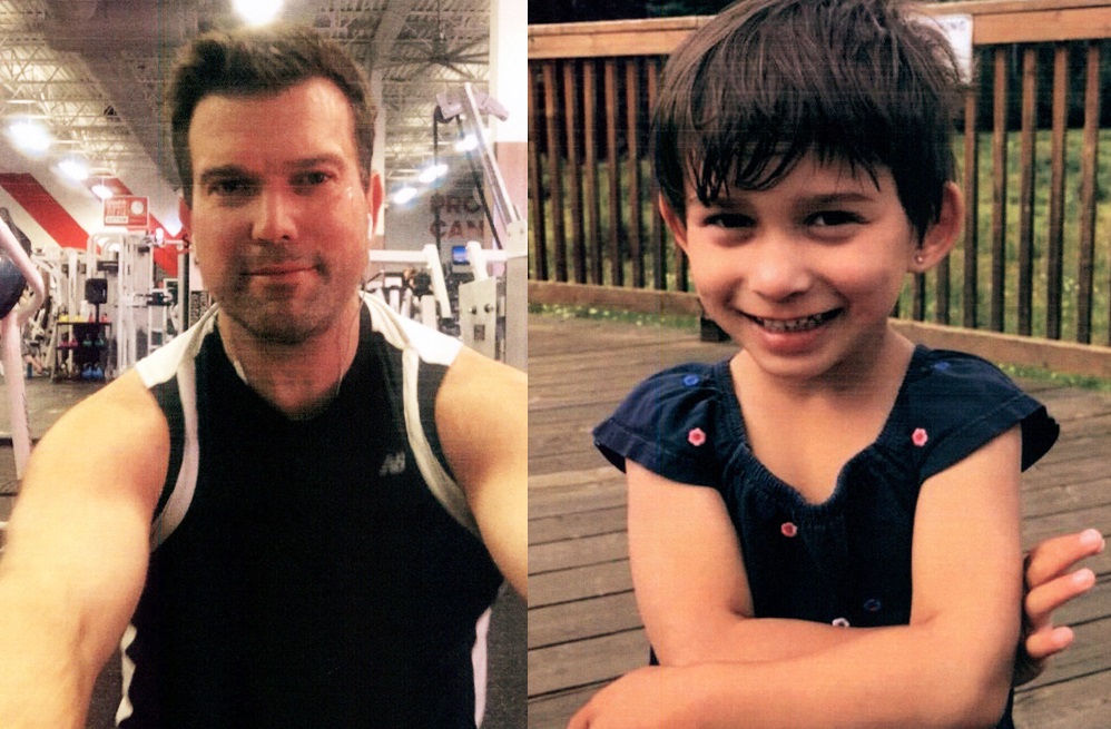 Brent Erskine (left) and four-year-old Samantha (right).