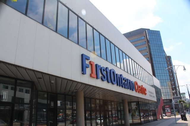 Councillors received an update from the groups responsible for redeveloping First Ontario Center on Sept. 20, 2023. The current goal is a fall 2025 reopening for the arena.