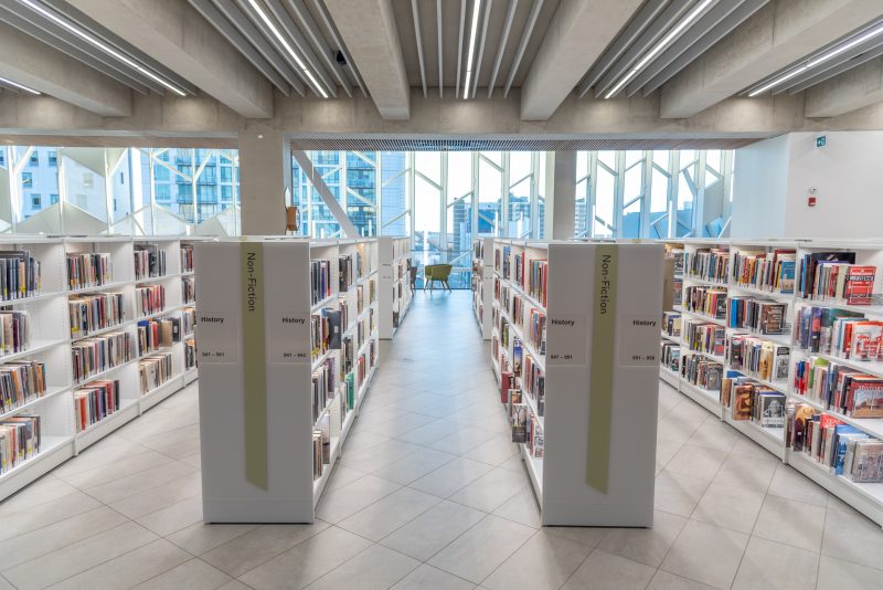 Interior of Calgary's Central Branch of the Calgary Public Library.
