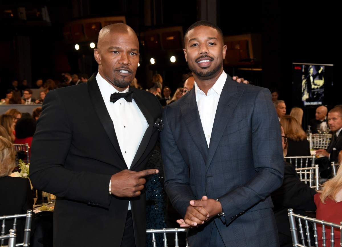  Jamie Foxx and Michael B. Jordan attend the 47th AFI Life Achievement Award honoring Denzel Washington at Dolby Theatre on June 06, 2019 in Hollywood, California.