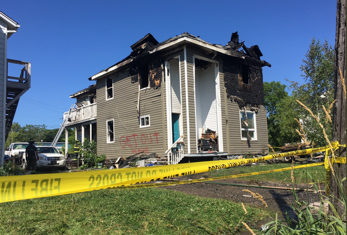 The Canadian Red Cross said the fire extensively damaged the two-storey building on Pine Street.