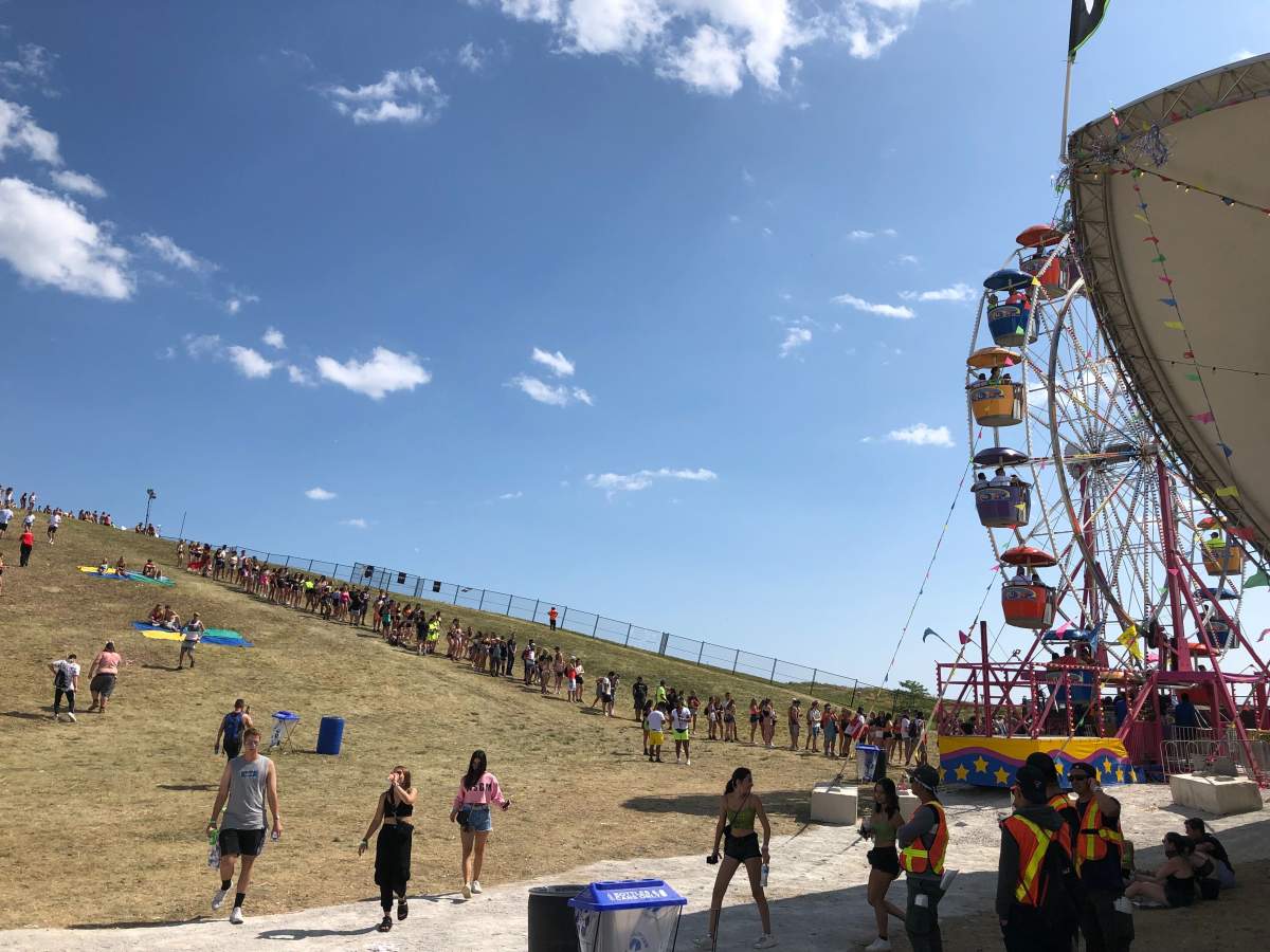 A general view of the atmosphere, early on, at Day 1 of the 2019 VELD Music Festival held at Downsview Park on Aug. 3, 2019 in Toronto.