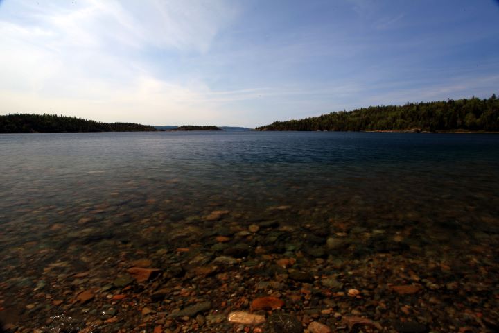 Overlooking the water at Lake Superior Provincial Park.