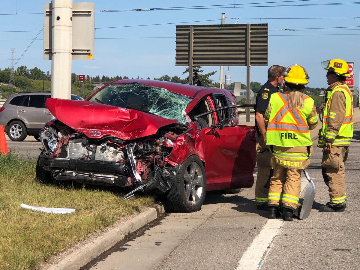 Emergency crews were called to the scene of a multi-vehicle collision on Memorial Drive on Thursday, Aug. 15. 