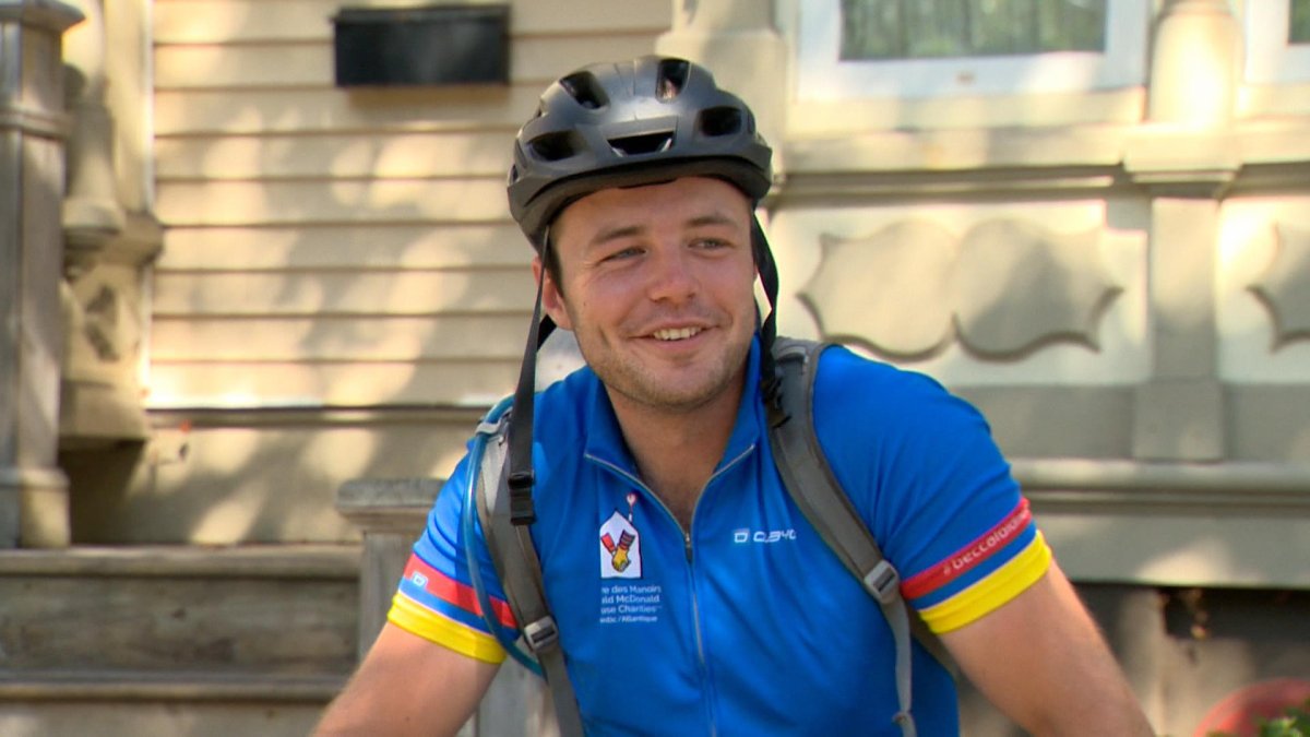 Jason Thorpe has completed a bike trip across the Maritimes in honour of Becca Schofield.
