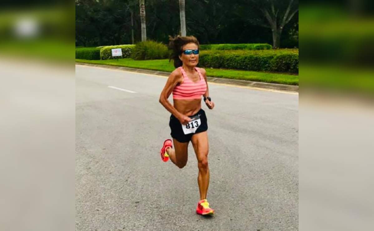 Jeannie Rice broke the world record for the 70-plus womens' half-marathon group.