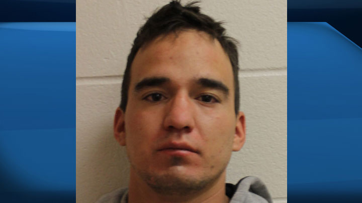 RCMP have identified John Vincent Fryingpan (pictured) and Bradley Lee Fryingpan as the two suspects who fled a theft and hit and run at a Holbein gas station.