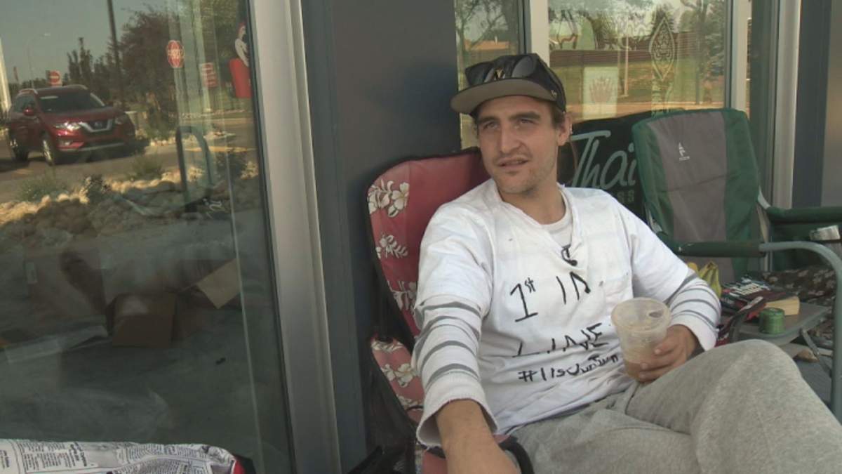 Jordan Haworth outside Edmonton’s first Jollibee location at 3803 Calgary Trail NW on Wednesday, August 14, 2019.