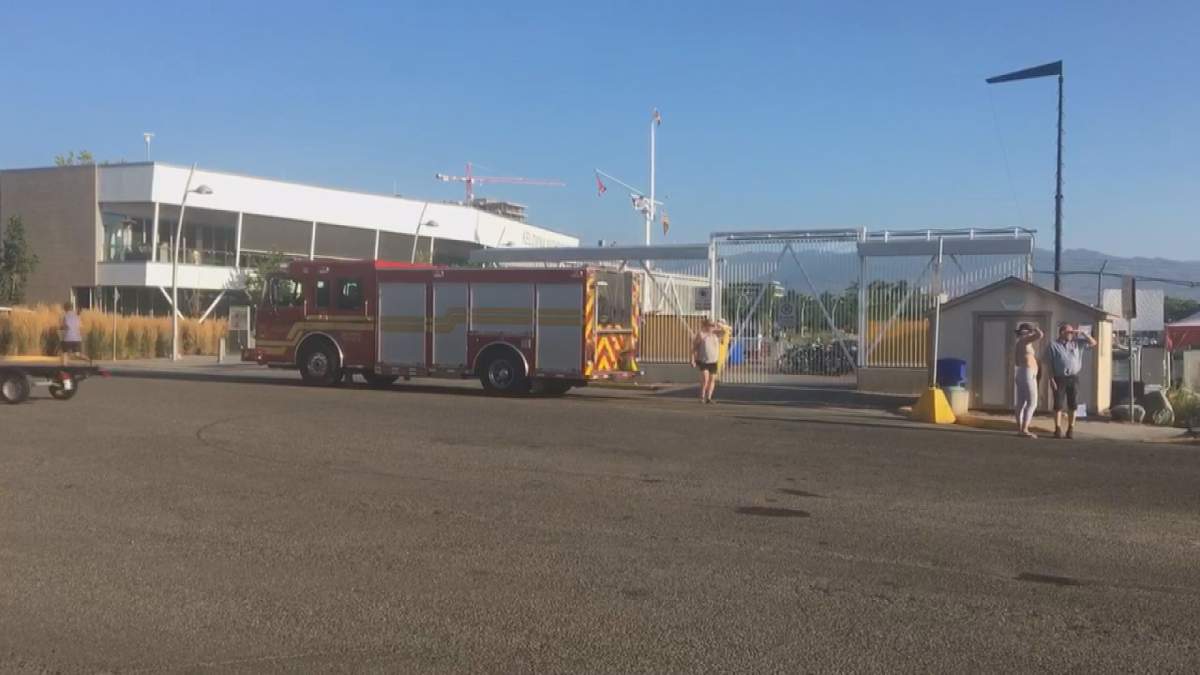 Emergency crews were called down to Okanagan Lake Tuesday night. 