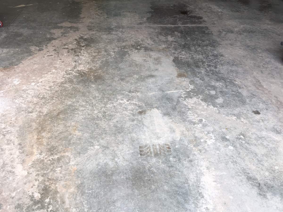 Another view of Glenn Krause’s concrete garage pad.