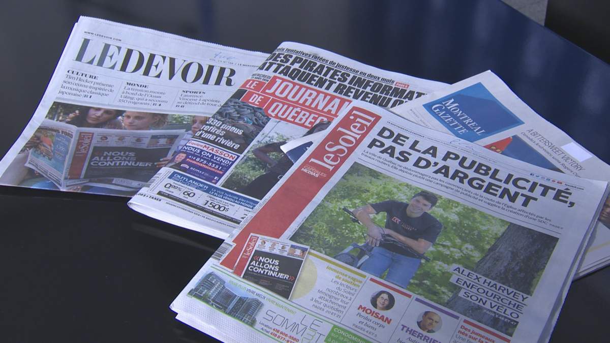 The Quebec government will table a long-term plan to help struggling news companies by this fall.
