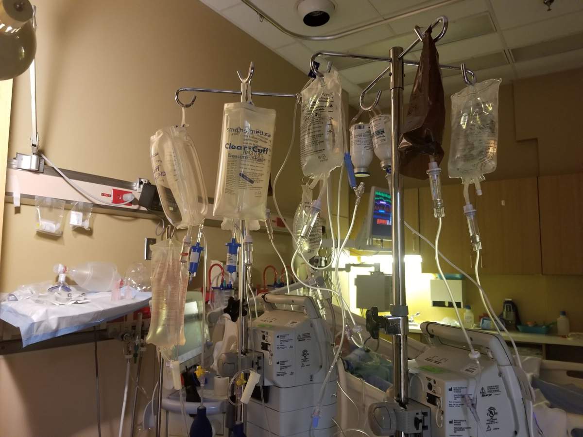 Linda DeMone says her sister was hooked up to about 12 medications during her 11-day hospital stay