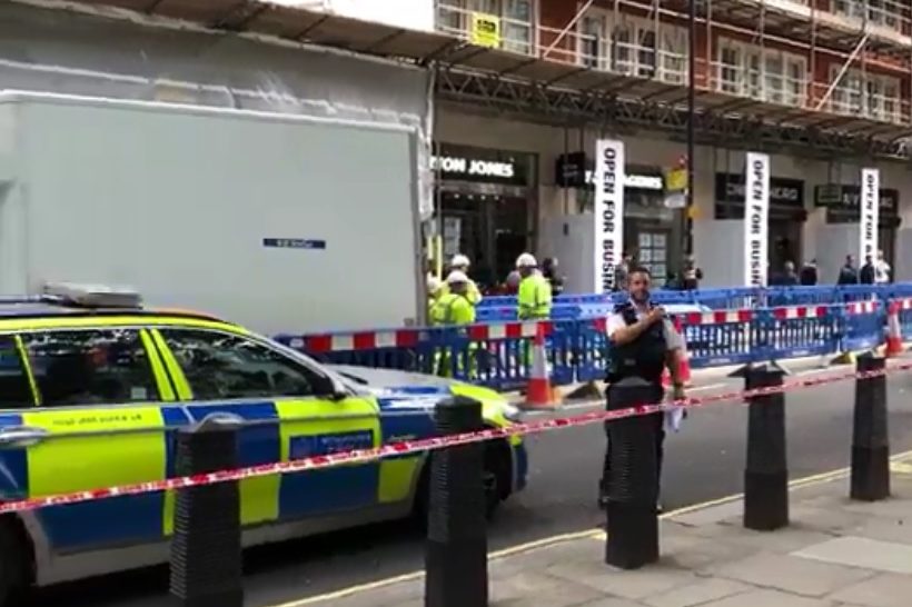 Scenes from London where a man has been left with life-threatening injuries after being stabbed on Marsham Street, Westminster, the Metropolitan Police said.

