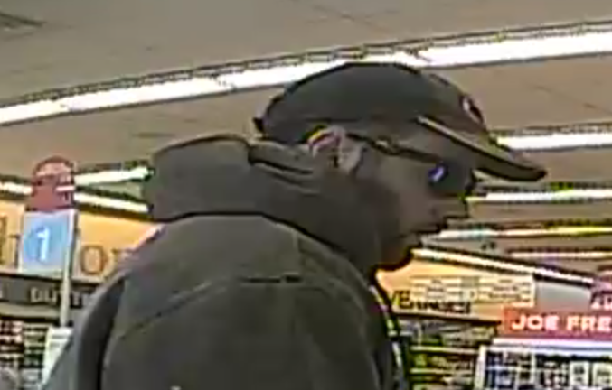 Photo of suspect in relation to three pharmacy robberies in London.