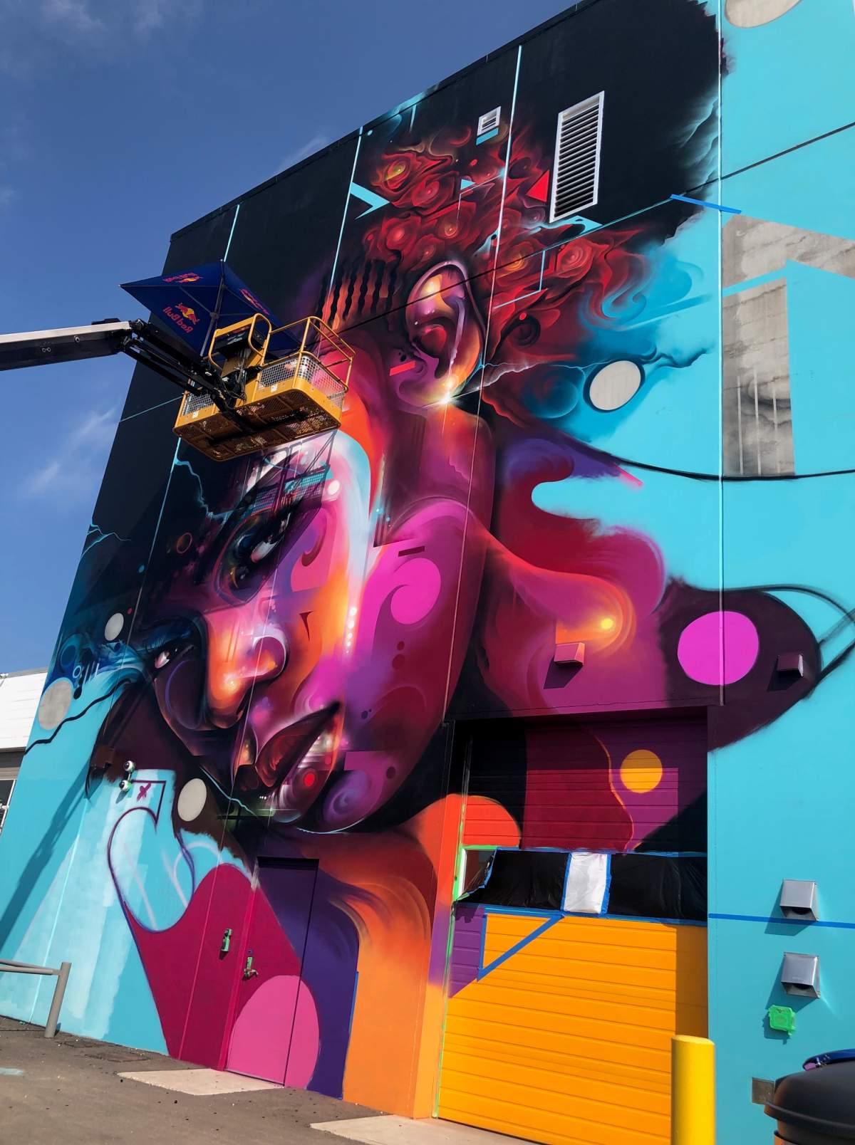 A new Rust Magic International mural in the alleyway on 99 street and 78 avenue is by London, UK based street artist Mr. Cenz.