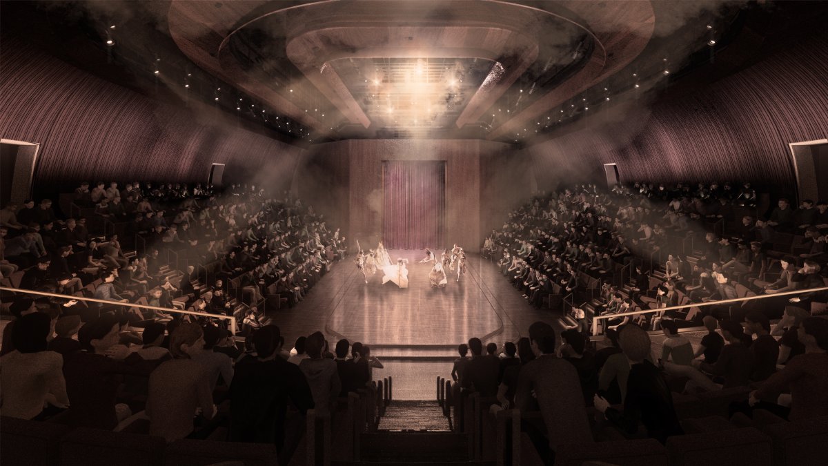 A rendering of the stage at the Tom Patterson Theatre Centre by Hariri Pontarini Architects.