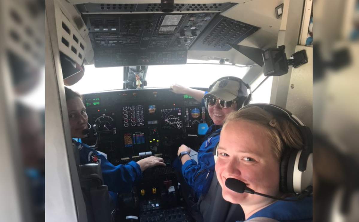 The NOAA set out their first all-female flight crew to monitor Hurricane Dorian.