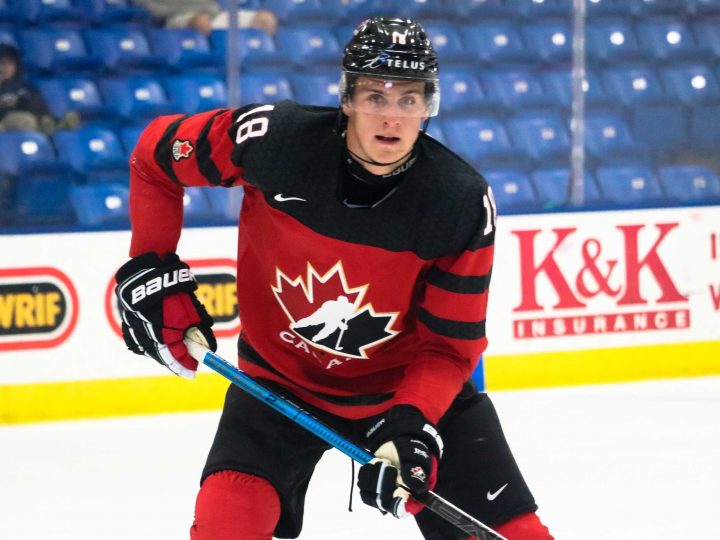 Foote playing in the 2019 World Junior Summer Showcase in Plymouth, Mich.