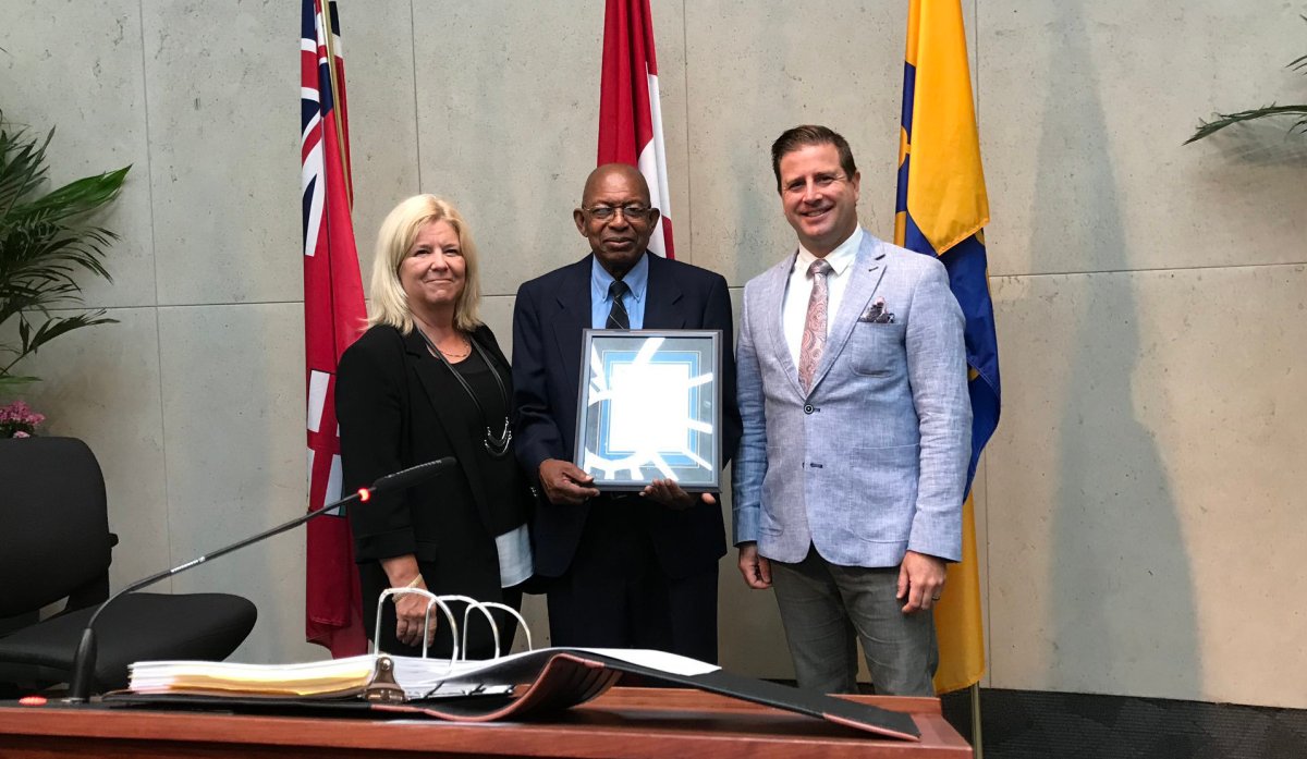 The city of Hamilton recognized Maurice Powell for his 50 years of service as an operator with the HSR on Monday.