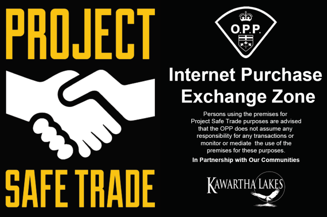 Signage for Project Safe Trade.