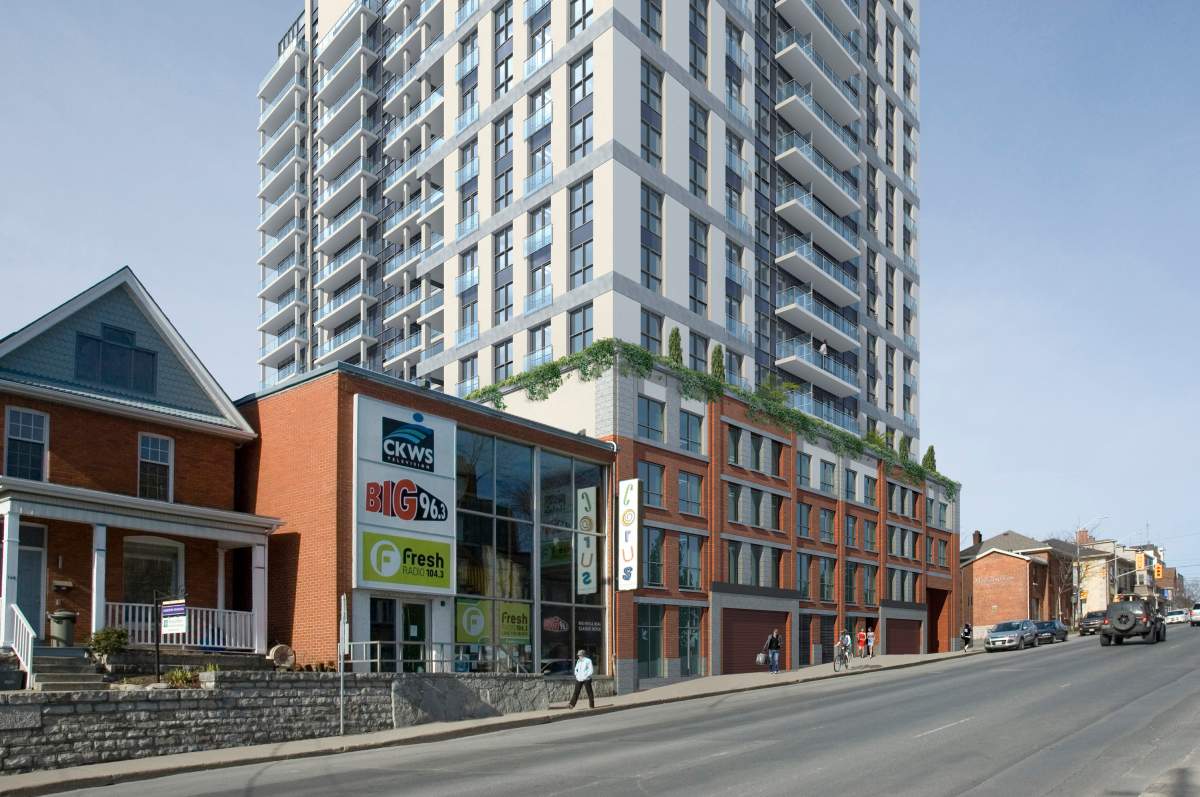 IN8 Developments proposed a 16-storey condominium at 223 Princess Street, but the project was rejected in 2018 by the Local Planning Appeal Tribunal.