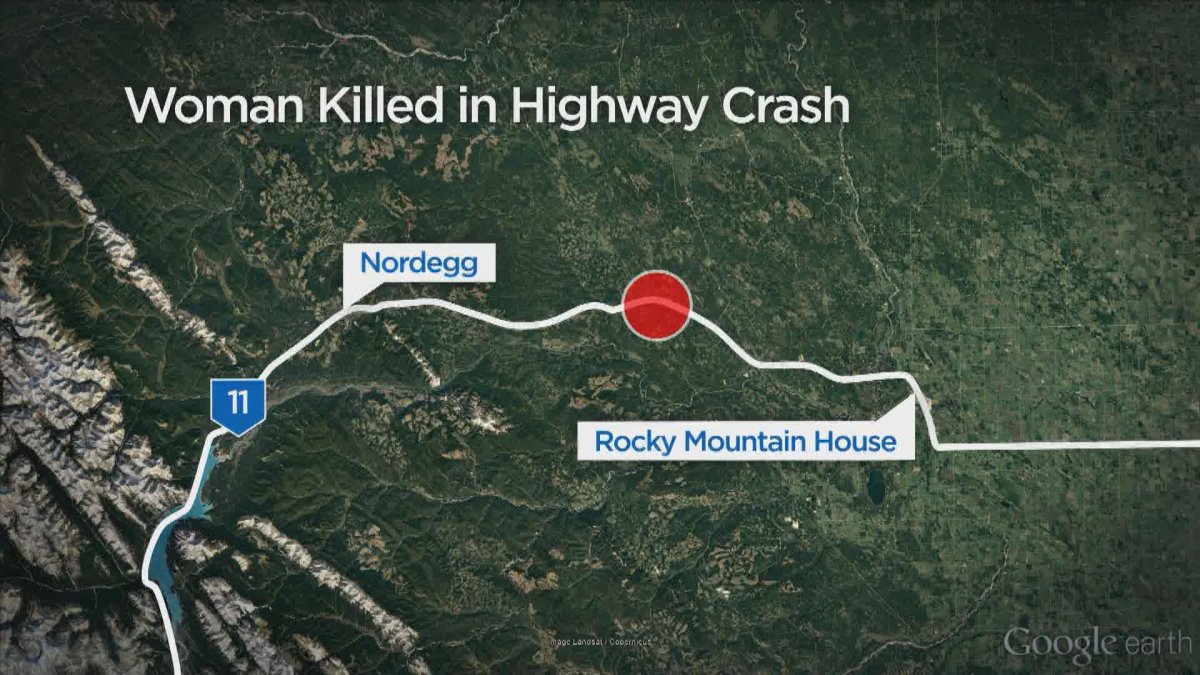 Woman killed in highway crash involving semi truck near Rocky Mountain House - image