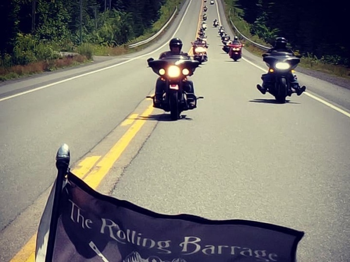 The Rolling Barrage, a motorcycle rally that’s raising money and awareness for PTSD, will roll into Kelowna on Tuesday.