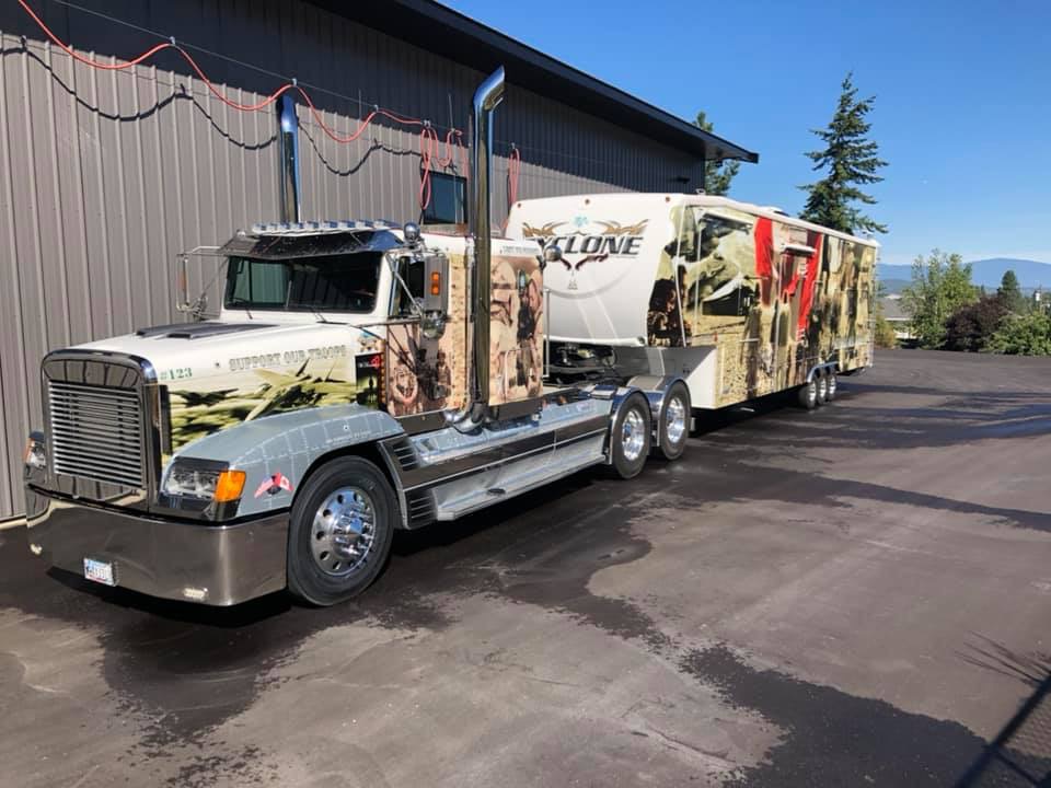 The support vehicle for the third annual Rolling Barrage.