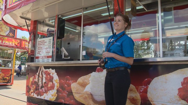 Chanell Retief at the Saskatoon Ex.
