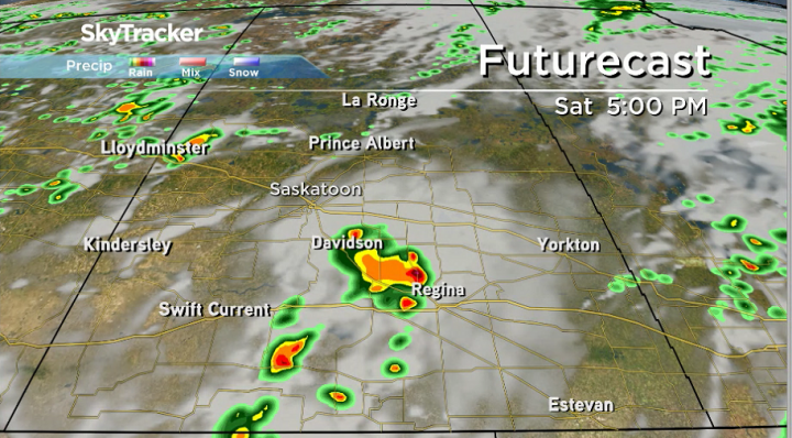 Rain and thunderstorms possible on Saturday.