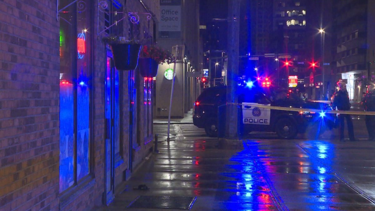 Calgary Police are investigating after a shooting at a donair shop in the downtown core early Saturday morning. 