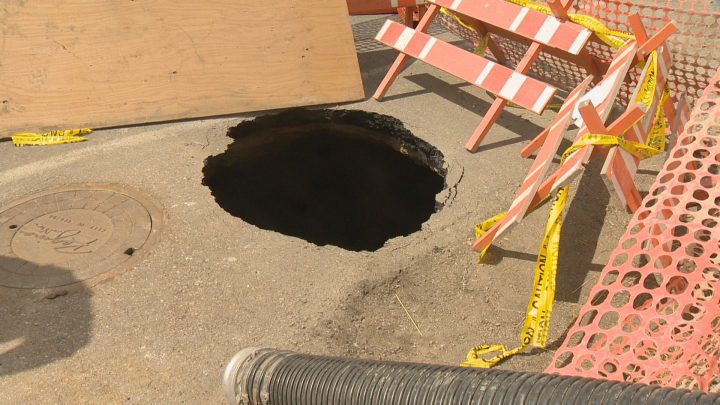 A sinkhole at Pasqua St and Parliament Ave. is going to take longer to repair than initially thought. 