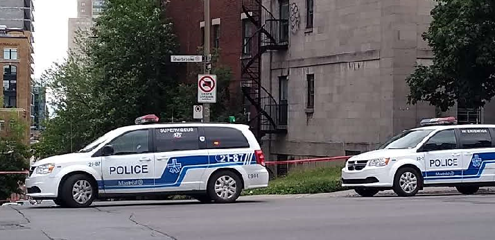 Police are investigating a shooting in Montreal's Ville-Marie borough. Saturday, Aug. 10, 2019.