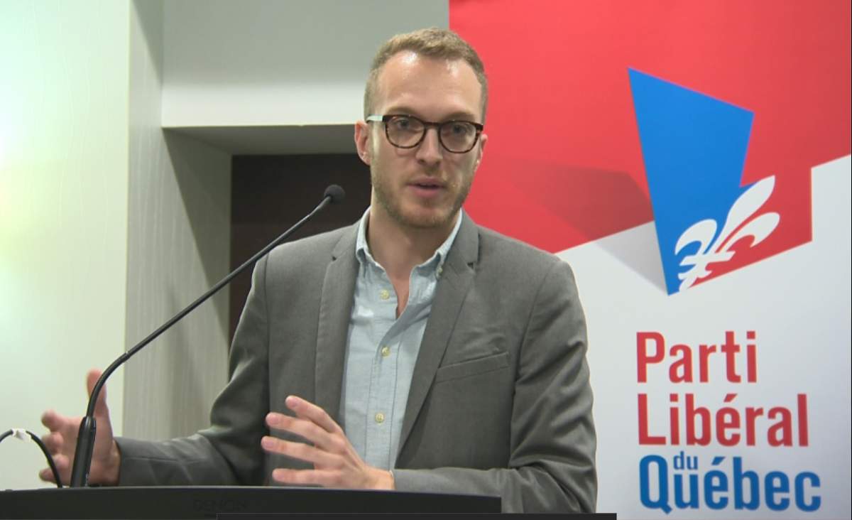 Stéphane Stril, Liberal Youth Commission president presented the youth wing's plan for party renewal in Quebec City. Wednesday, August 7, 2019. 