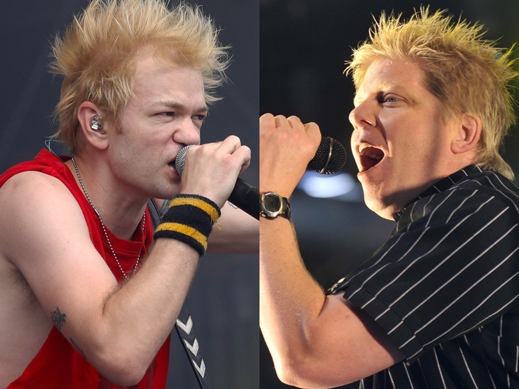 (L-R) Deryck Whibley of Sum 41 and Dexter Holland of The Offspring.