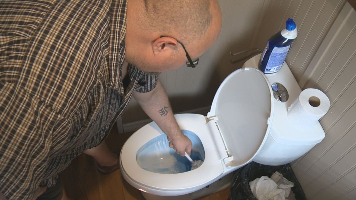Don Robinson is not happy with the way he says the city dealt with his complaint that municipal  maintenance work created havoc in his bathroom. 