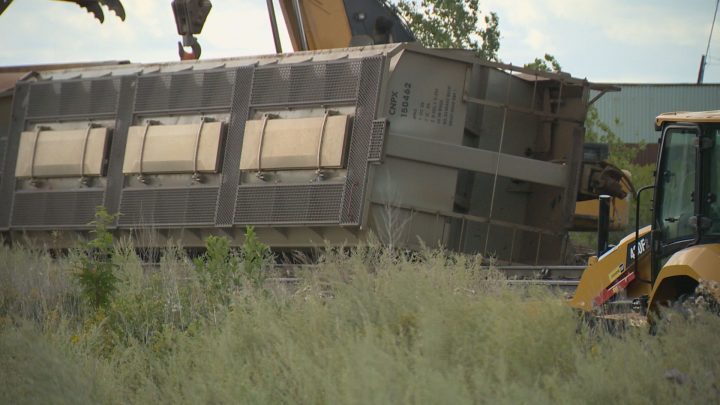 A CP train derailed in the area of 1401 Atkinson St. in Regina on Aug. 14, 201a9.