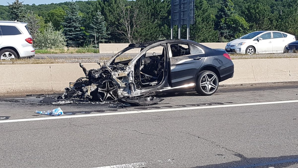 One person has been airlifted to hospital following a crash on Hwy. 401 at Port Union.