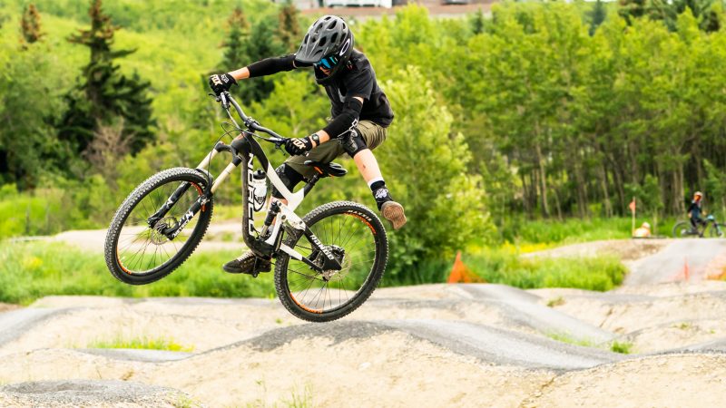 The Mountain Bike Skills Centre accompanies the existing downhill trail network to form what the organization is now calling the WinSport Bike Park. 
