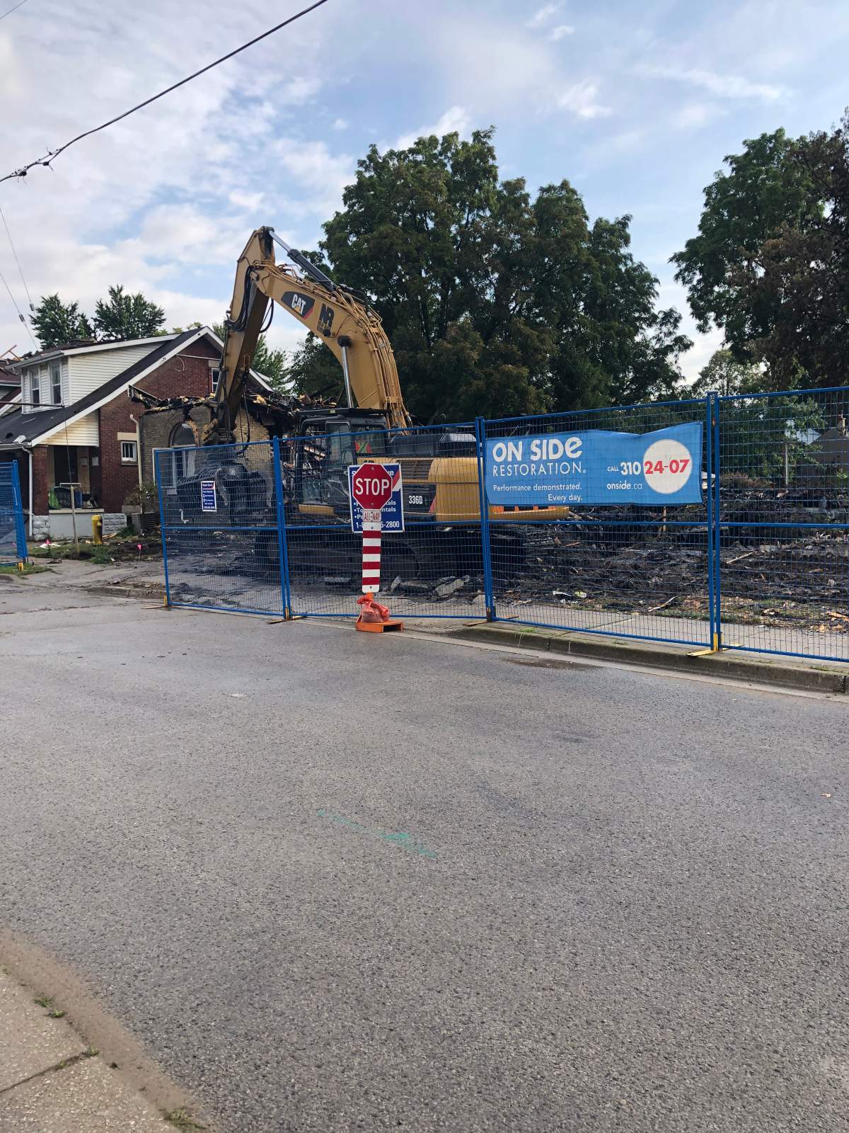 Roughly 100 homes around the area were forced to evacuate, and two homes have been demolished.